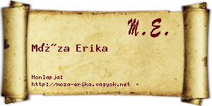 Móza Erika névjegykártya